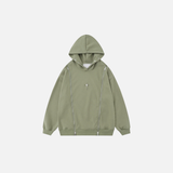 Streetwear Autumn Loose Sense Zip-Up Hoodie