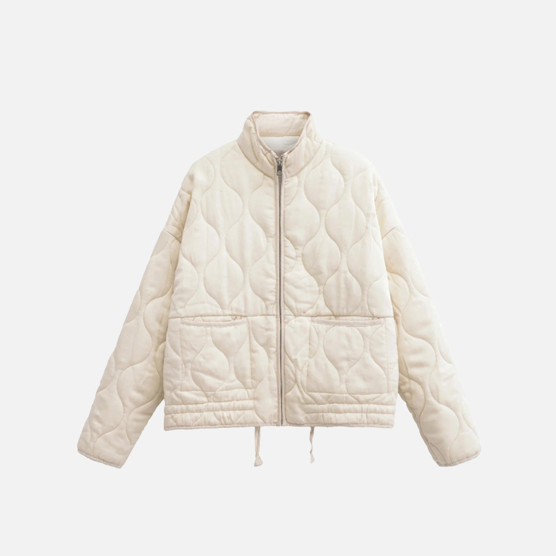 Fluffy Textured Zip-Up Jacket