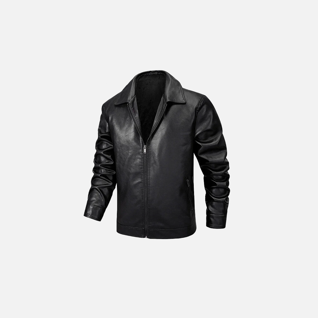 Veste en cuir décontractée de motard pour le printemps et les activités de plein air