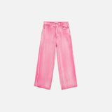 Pink Denim Jacket & Pants Two Piece Set