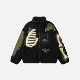 Skeleton Themed Fleece Jacket