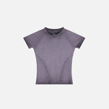 Damen-Retro-T-Shirt mit elastischem Bund