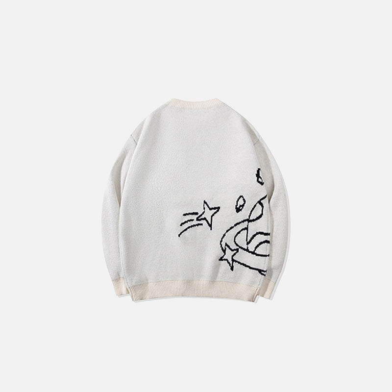 Y2K Cosmic Galaxy Sweater