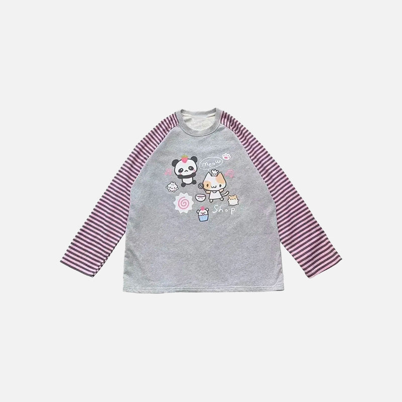Y2K Adorable Graphic Raglan T-shirt