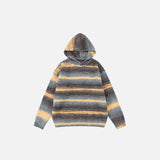 Cozy Striped Knit Hoodie