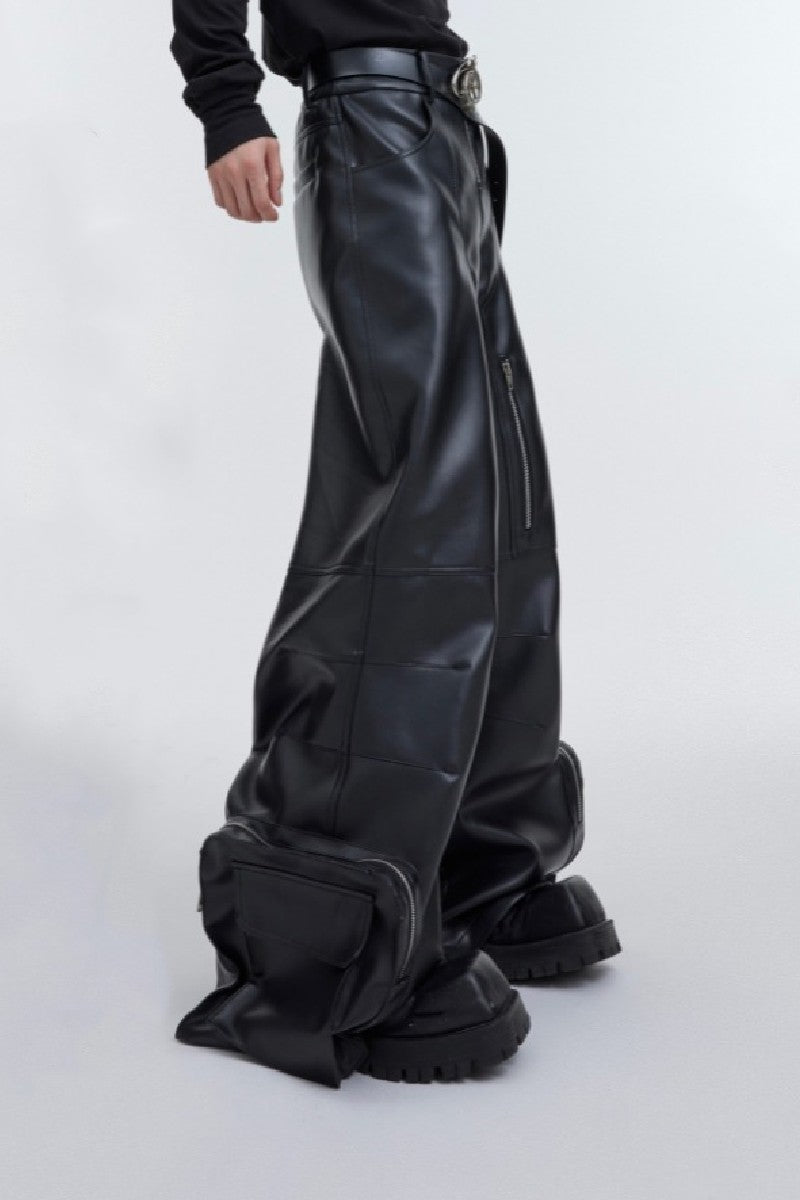 PU-Leder-Doppelknie-Hose 