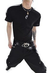 Gestreiftes Logo-T-Shirt 