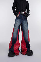 Denim en cuir PU cousu 