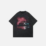 Y2K Washed Racing Car T-Shirt