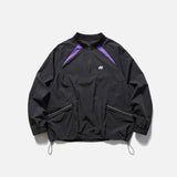 Sporty Half-Zip Windbreaker Jacket