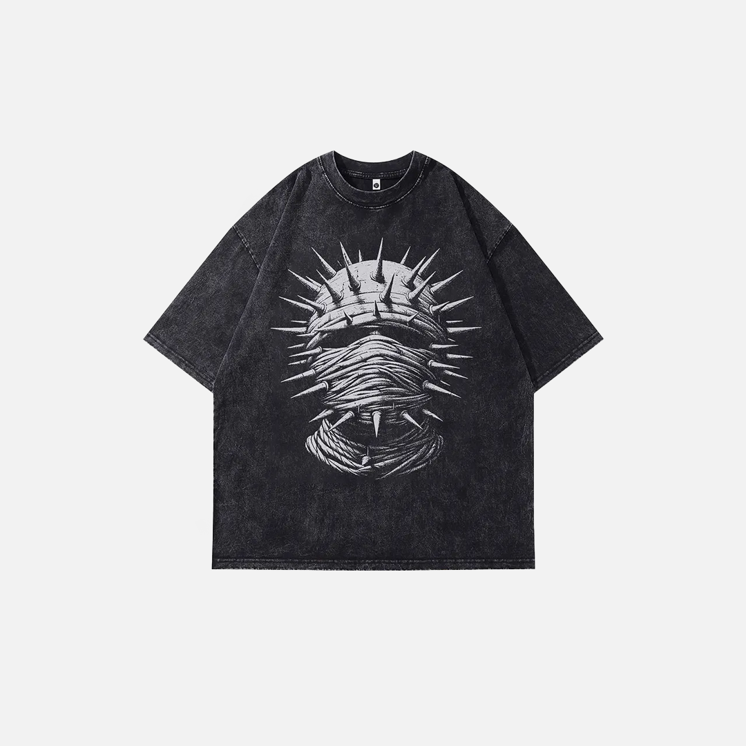 ゴシックチェーンマスクグラフィックTシャツ