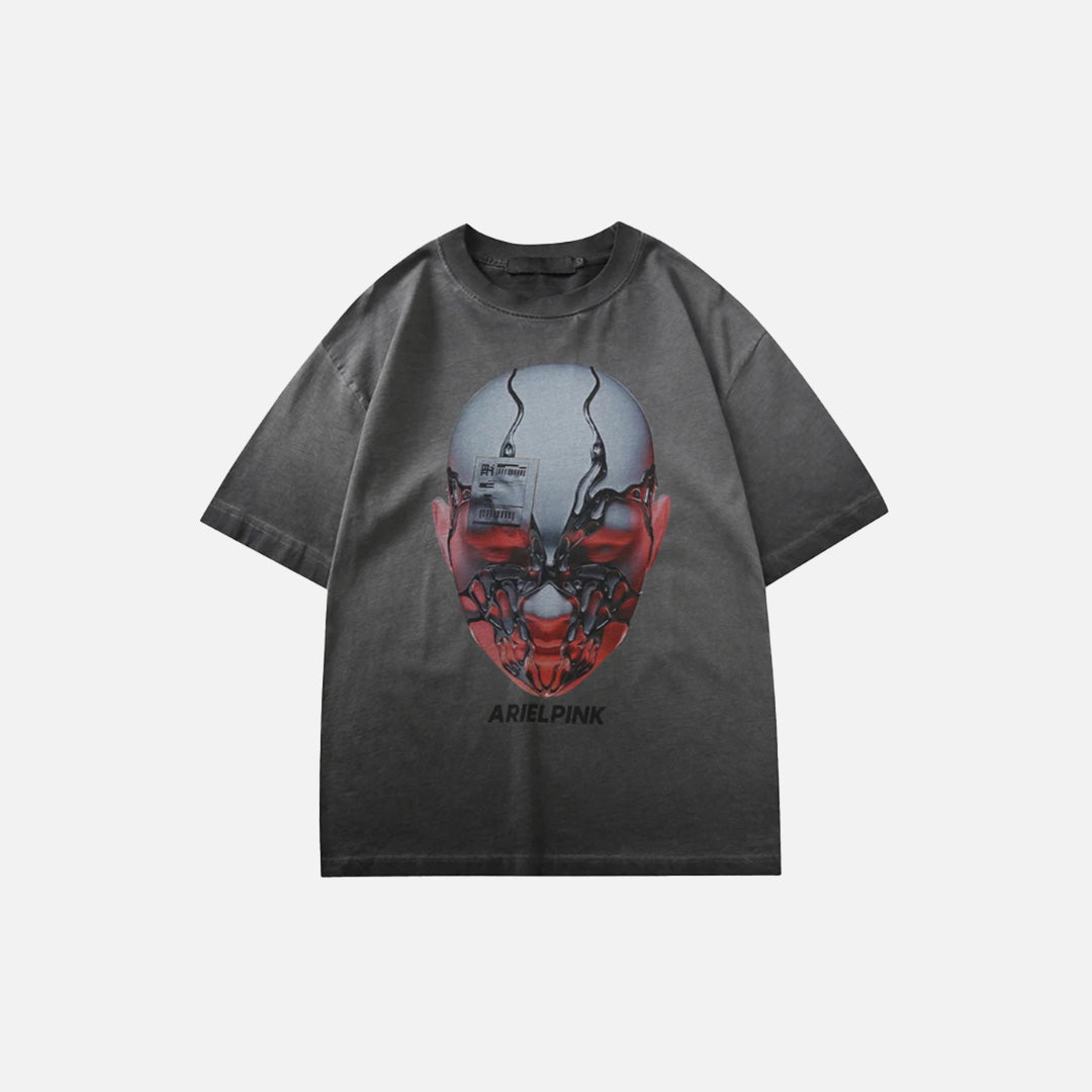 T-shirt vintage à motif graphique délavé