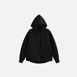 Thick Solid Zip-Up Hoodie