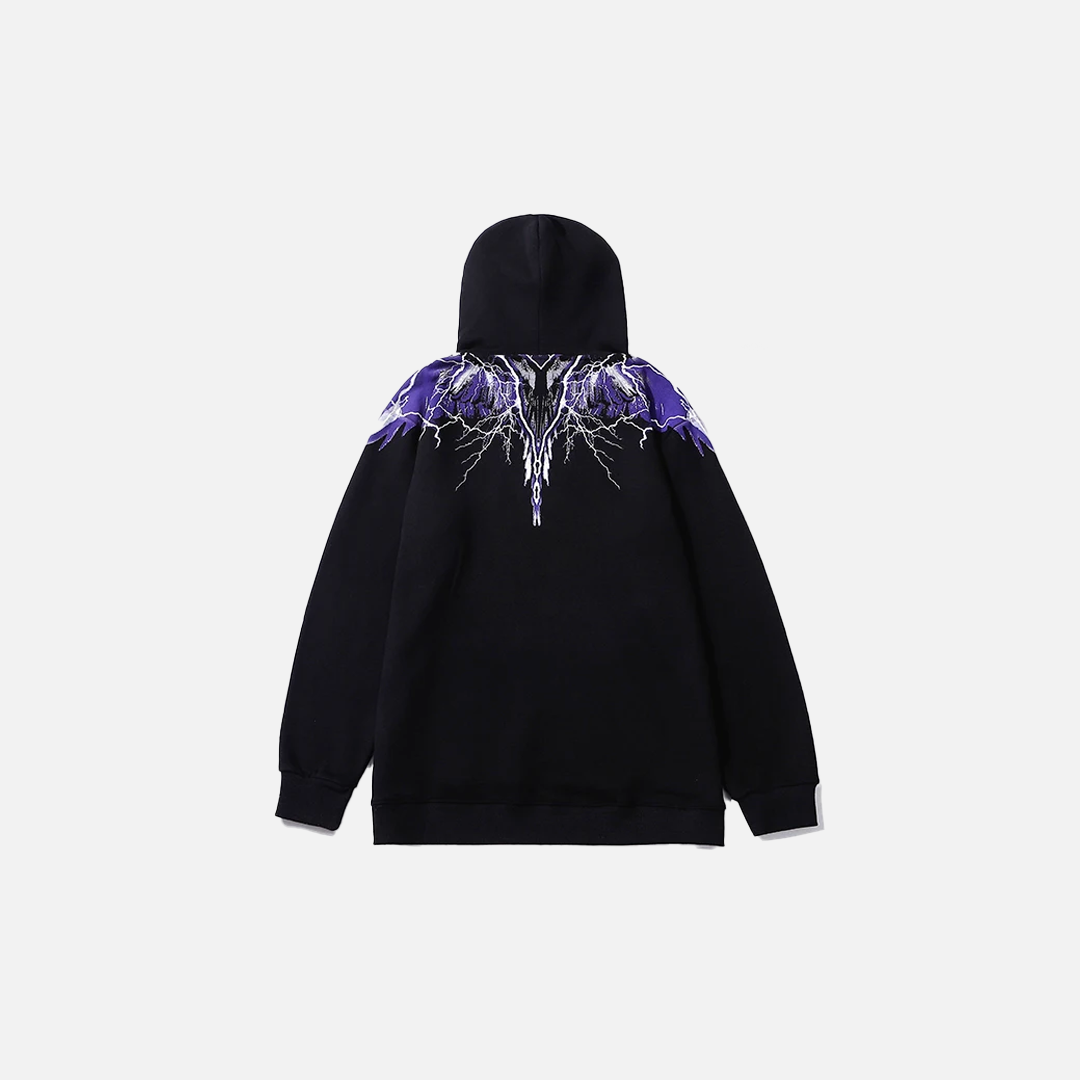Premium Wings Print Hip Hop Hoodie