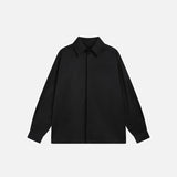 Chemise décontractée ample de couleur unie
