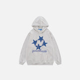 Sweat à capuche brodé avec étoiles Y2K