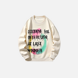 Oversized Hip Hop Letter Print Sweatshirt