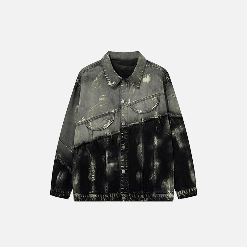 Splicing Color Mud Dyed Jacket