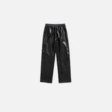 Pantalon cargo en cuir style punk vintage