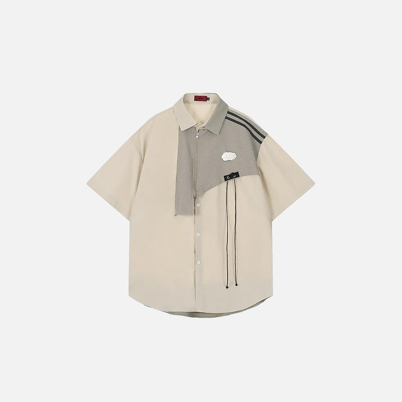 Chemise patchwork ample Y2K