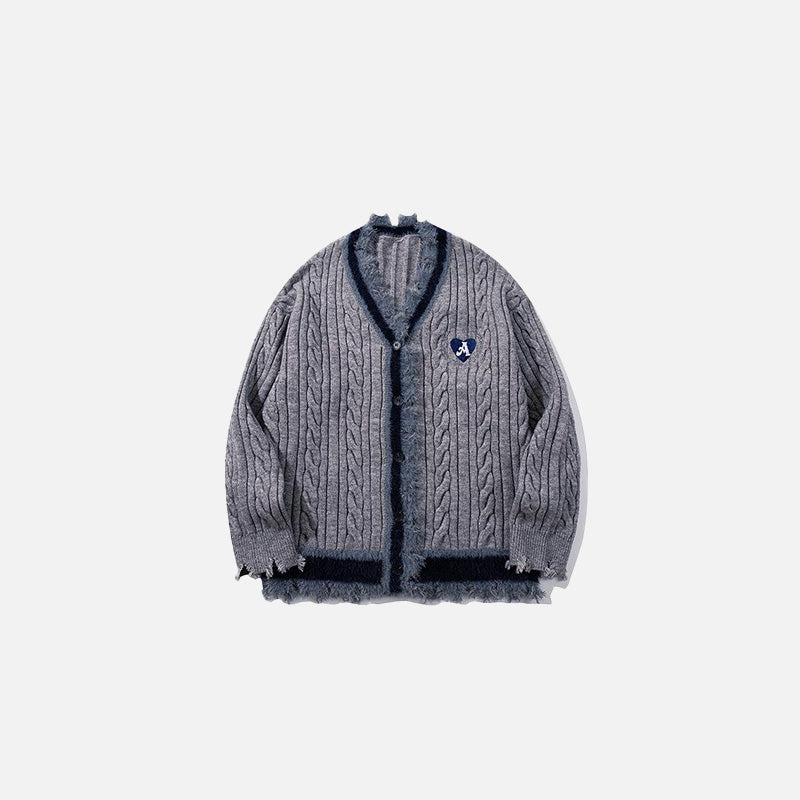 Vintage Trim Cable Sweater