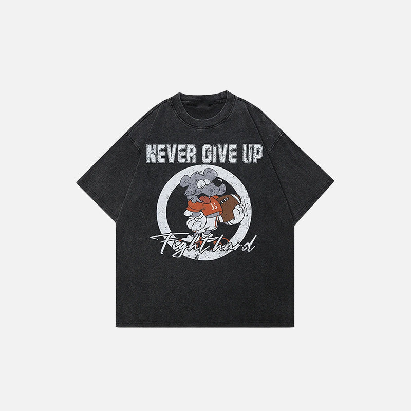 Niemals aufgeben T-Shirt mit Grafik