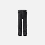 Contrast Stitching Straight Jeans