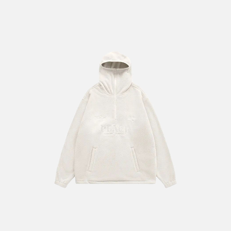 Vintage Embroidery Style Fleece Hoodies
