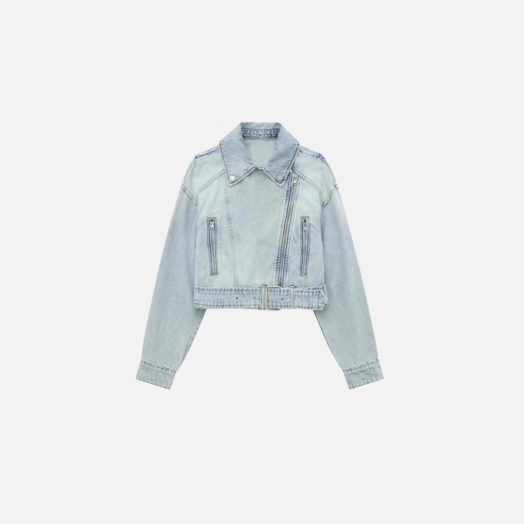Vintage-Jeans-Bikerjacke