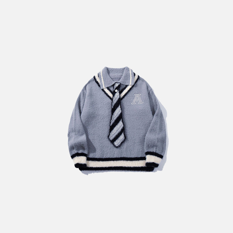 Preppy Krawattenpullover