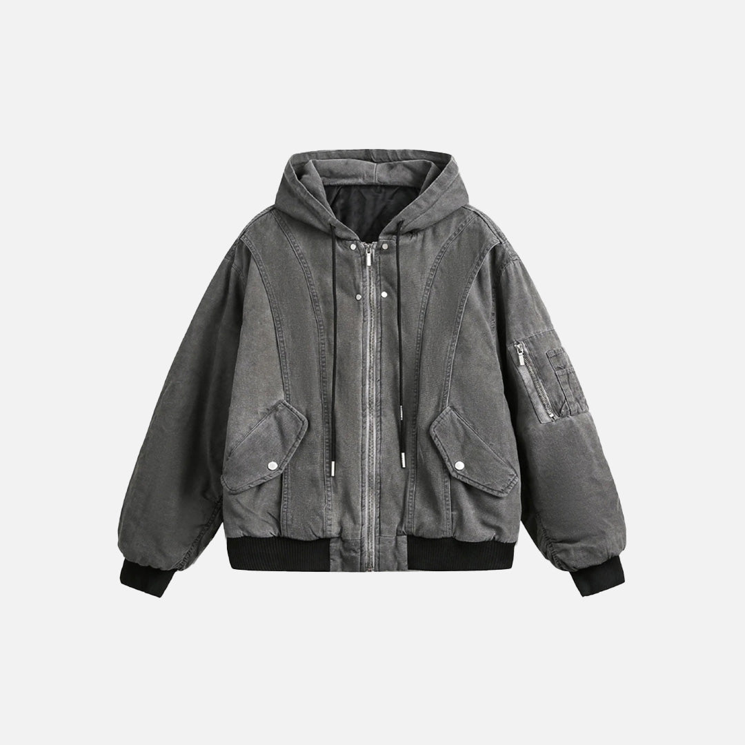 Structured Utility Hoodie Jacket
