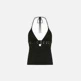 Haut dos nu à ceinture pour femme style années 2000