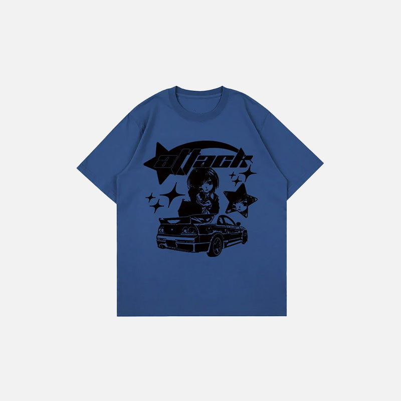 Y2k Car Printed Women's T-shirt