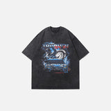 Vintage Loose Racing Car Print T-Shirt