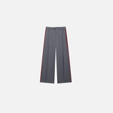 Gestreifte Hose mit hohem Bund und weitem Bein