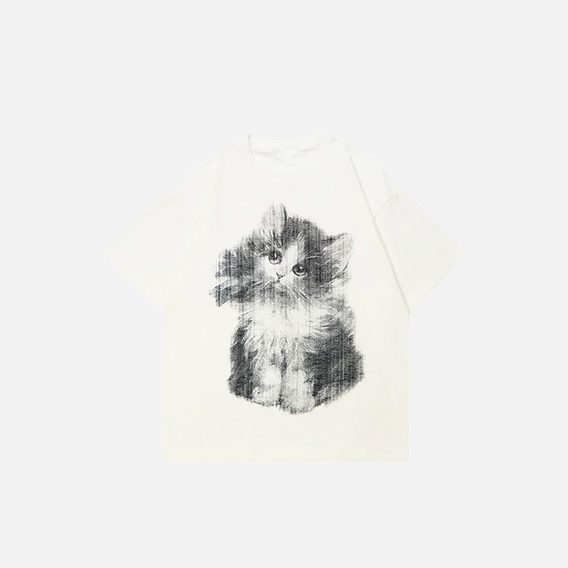 Loose Cat Grafik-T-Shirt