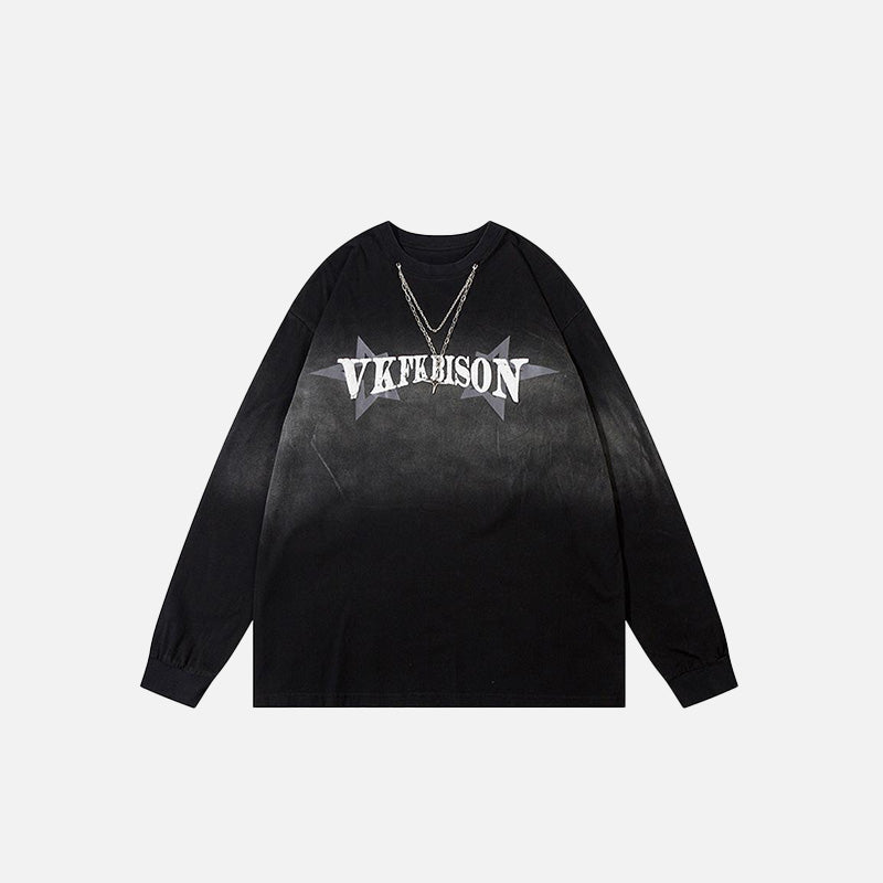 Y2Kチェーン グラデーションスウェット