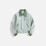 Arbeitsjacke im Hip-Hop-Stil mit besticktem Revers