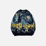 Pull en maille oversize Y2K Star Night