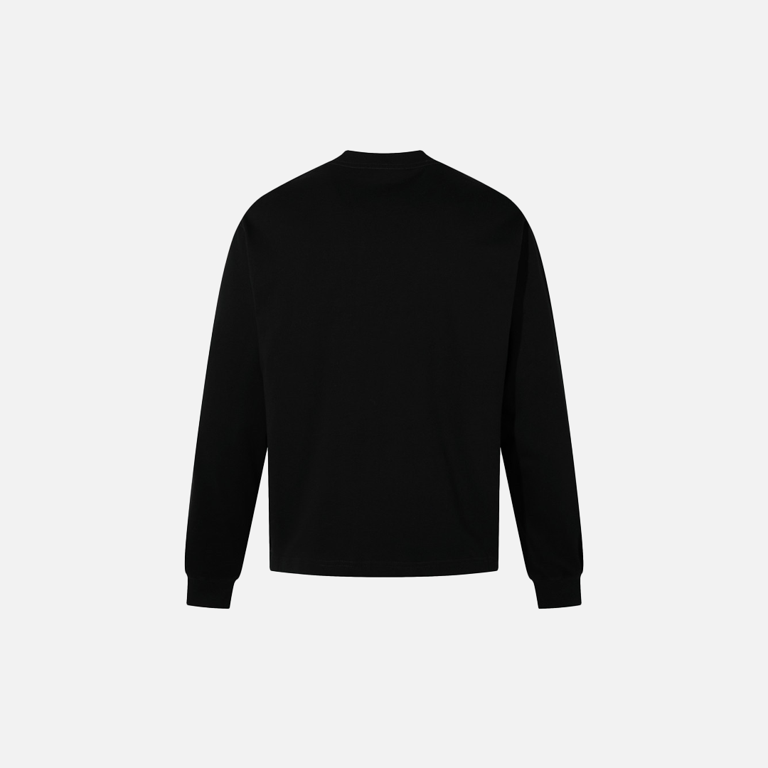Y2K Retro Graphic Black Long Sleeve Sweatshirt
