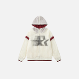 Lightweight Hip Hop Zip-Up Hooded Knitted Sweatshirt