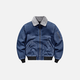 Thicken Turn-Down Fur Collar Fleece Denim Jacket