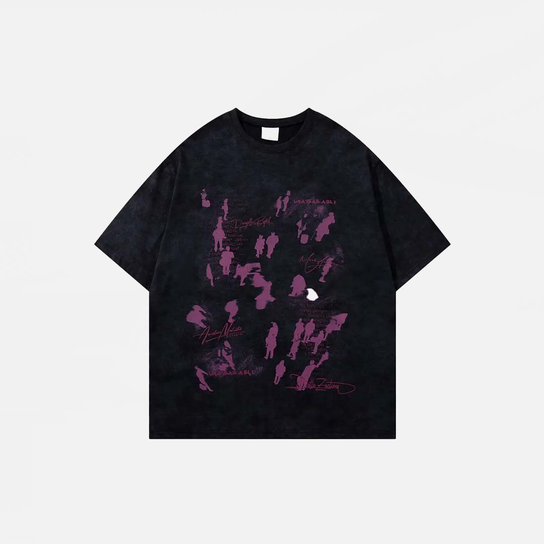 T-shirt grunge imprimé graphique