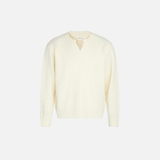 Pull d'automne pour homme en maille douce à col en V