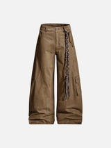Y2K Wasteland Style Wide Leg Cargo Pants