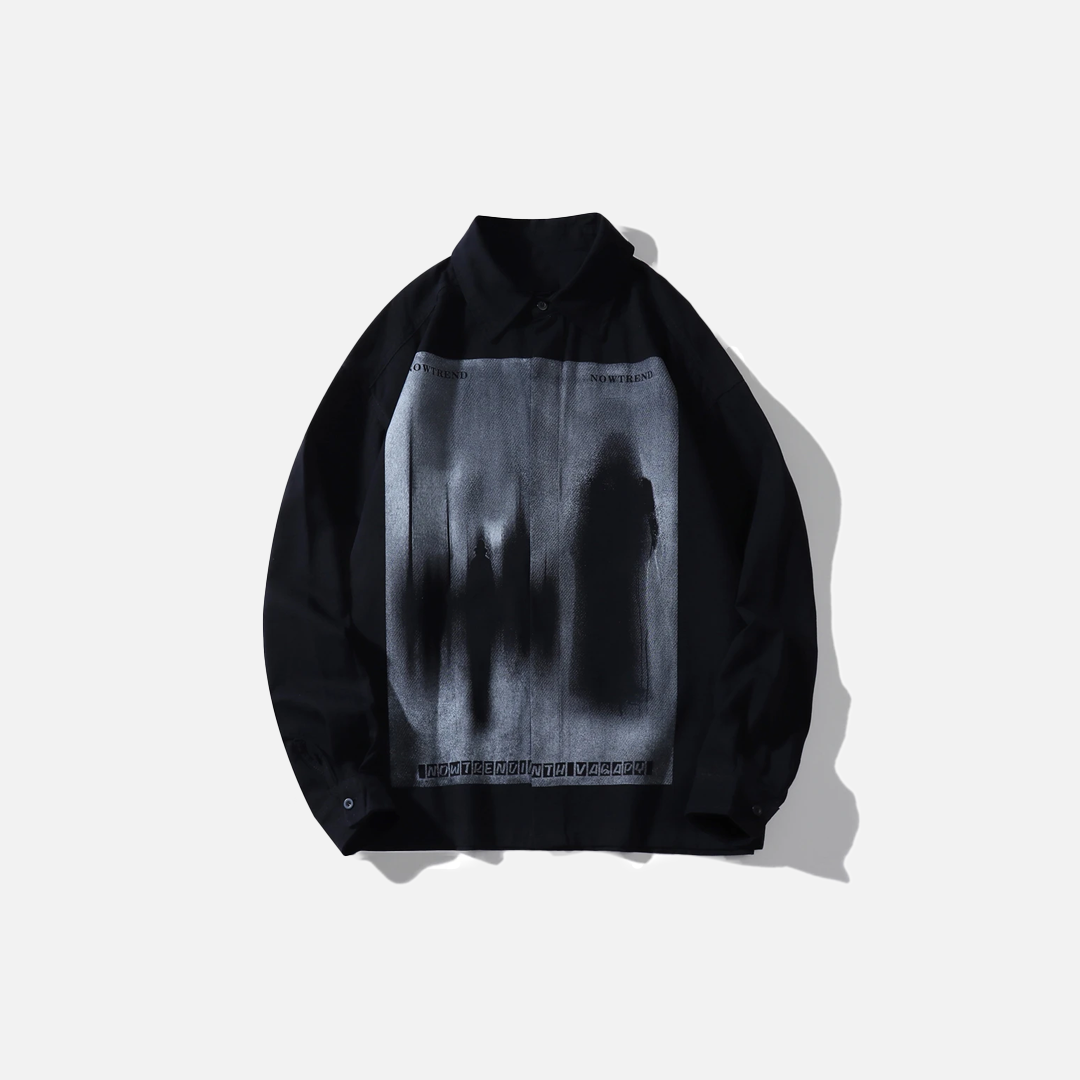 Retro-Langarmshirt mit hochwertigem Print für Paare