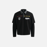 Stilvolles, trendiges amerikanisches Sport-Polo-Langarmshirt