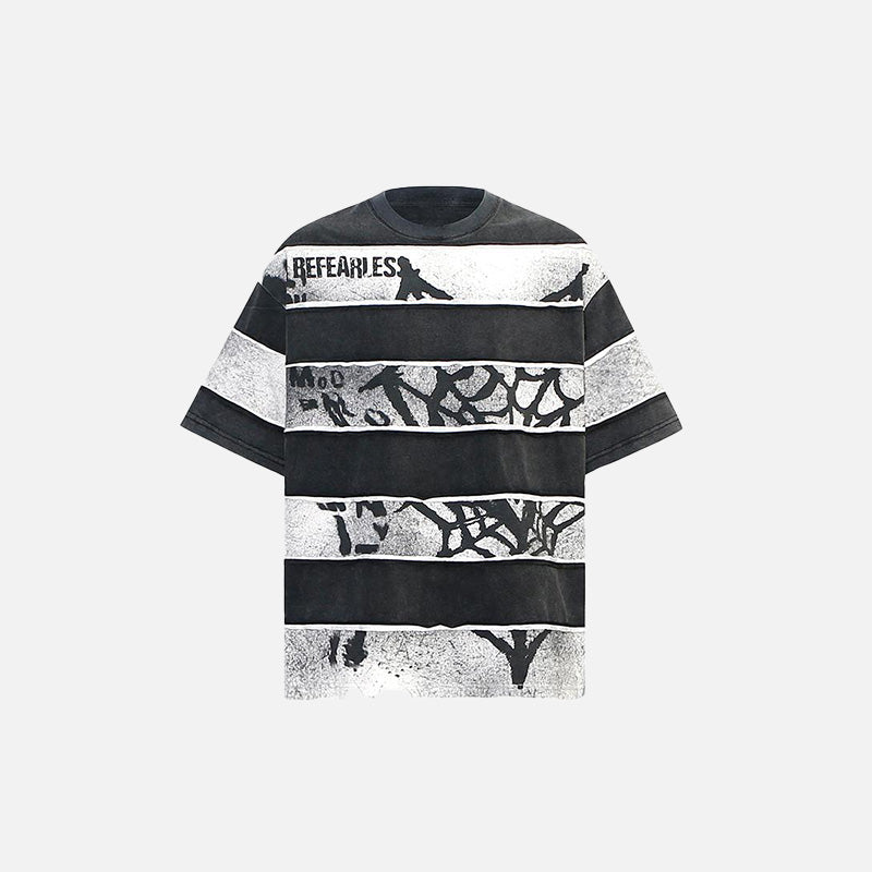 Spinnennetz-Schattenstreifen-T-Shirt