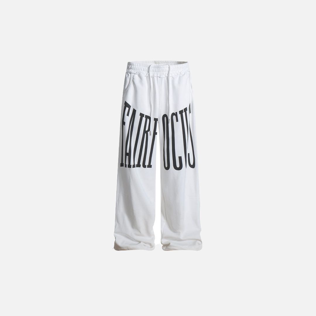 Y2K Men Bold Letter Print Casual Sweatpants