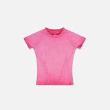 Damen-Retro-T-Shirt mit elastischem Bund